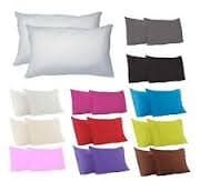 Pair of 180 TC Percale PLAIN Black Super King Size 3 Foot Pillowcases