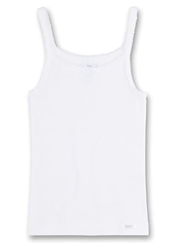 Girls Undershirt Shirt Without Sleeves Top Basic - White