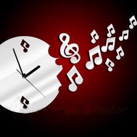 qwer The decor is creative wall clock stylish wedding room mirror clocks living room mute continental clock music clocks Z070, red