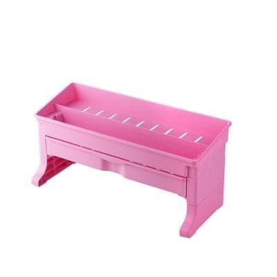 &amp;ZHOU Kitchen supplies,Double layer, drawer type, storage rack, bathroom desk finishing, thick plastic kitchen supplies seasoning bottle storage rack , pink