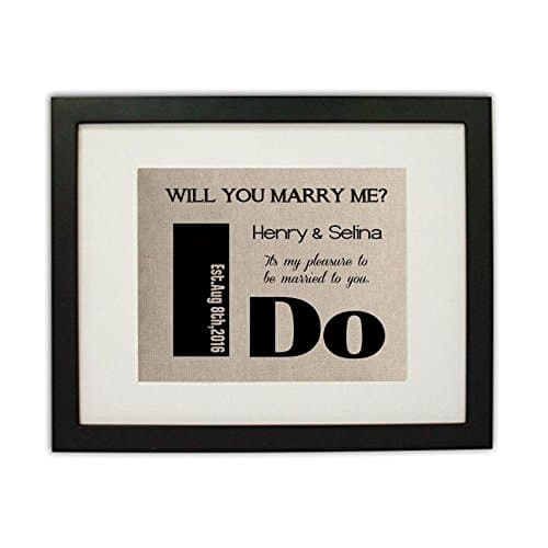 Personalised Burlap Print for a Wedding Rustic Wall Art Decor Home Decor Home Sign Personalised Wedding Gift Anniversary Burlap Modern Wall Art Decor for Living Room Ready to Hang Wall Art Ideas