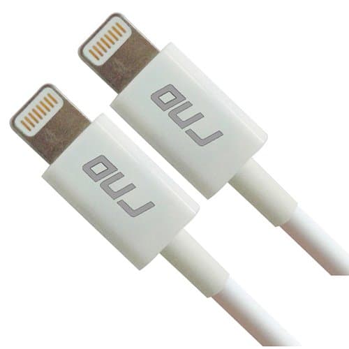 RND 2x Apple Certified Lightning to USB Cable for iPhone (6/6 Plus/6S /6S Plus/5/5S/5C/SE) iPad (Pro/Air/Mini) iPod and Siri Remote Data Sync and Charge 8-Pin Cable (1.5 feet/.5M/White) Bundle of two