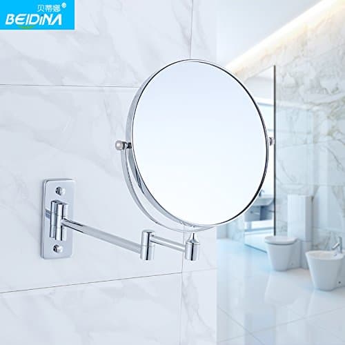 Morct Fine Copper Folding Double Face Beauty Mirror, Mirror, Mirror, Mirror, Mirror, Mirror, 8 Inch 20Cm3 Times Magnified Wall Mirror,Wall Type Cosmetology Mirrormodern And Simple, Comfortable And Durable Home, Beautiful And Dirty