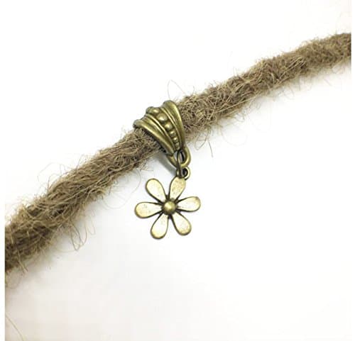 Bronze Flower Dread Bead Dreadlocks Hair Accessory Charm