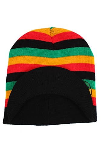 Rasta Stripe Beanie Ski Hat Cap