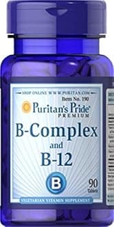 Puritan's Pride Vitamin B-Complex and Vitamin B-12-90 Tablets
