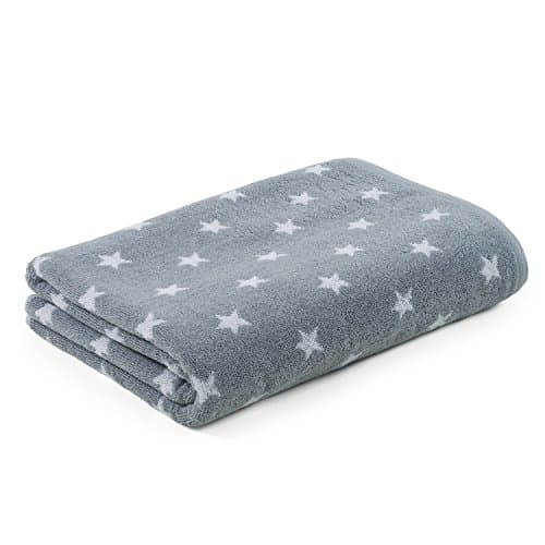 Go West Star Jaquard Bath Sheet, Grey