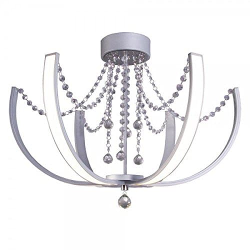 Tyra C1 LED Ceiling Light with Crystals Diameter 64 cm 49 W 4,000 K Aluminium