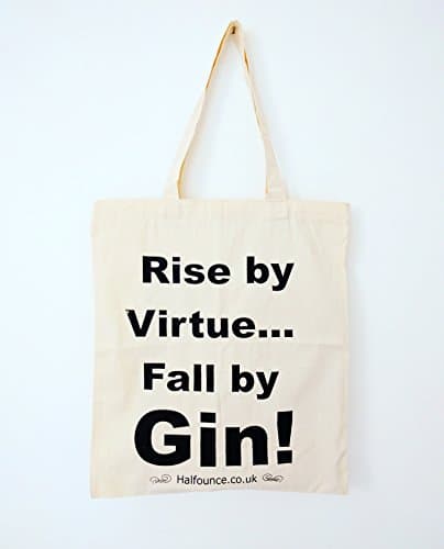 Rise by Virtue Fall by Gin! Reusable Bag, Canvas Shopping Bag - funny gift
