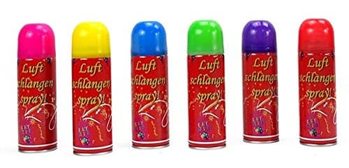 Lot 6 - Aerosol Bomb Wire Coil 250ml Assorted Colors - Quality COOLMINIPRIX®