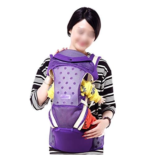 Baby waist stool Multi-function Breathable Adjustable Shoulders With Baby Lap baby hip seat ( Color : Purple )