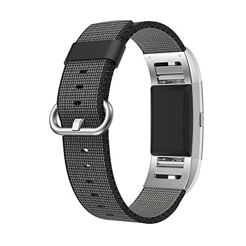 For Fitbit Charge 2 strap Nylon with screen protector,Wisdomstar New Breathable Woven Adjustable Replacement Band for fashion Men and Women