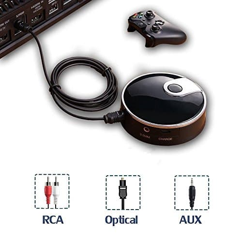 Bluetooth Transmitter Optical, Digital Optical TOSLINK/ 3.5mm /Coaxial Wireless Audio Adapter for TV / Speakers Home Stereo System PS4 XBOX VCD/DVD- AptX Low Latency &2 Devices Pair At Once