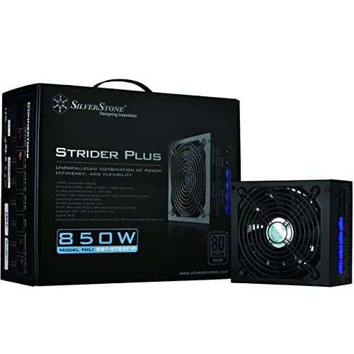 SilverStone SST-ST85F-P v 1.1 - Strider Plus Series,  850W 80 Plus Silver  ATX PC Power Supply, Low Noise 135mm, 100% modular (thick cable)