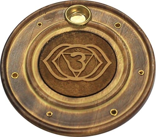 Incense holder round Third Eye Chakra 10cm