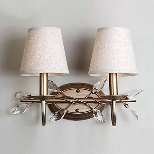 DPG Lighting Cloth Light Shade Deco Bronze Wall Lights Lamp Shades Up and Down for Indoor Home Bedrooms Living Room Bedside