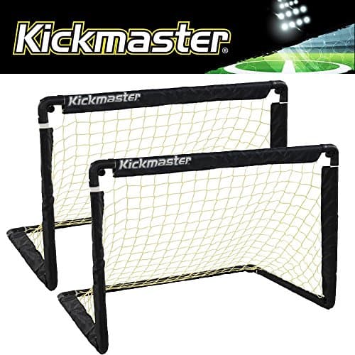"NEW 2017" KICKMASTER PORTABLE FOLDING ONE ON ONE DOUBLE GOAL SET / 2 X GOALS