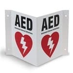 AED 3-Way Sign
