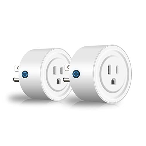 Smart Plugs, Wi-Fi Smart Outlets Mini Sockets with Timing Function No Hub Required Control Your Devices from Anywhere Work with Amazon Alexa and Google Home 2 Packs Esicoo