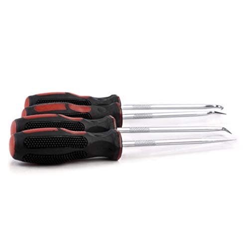 Precision Pick and Hook Set, 4-Piece Carbon Steel Hook Oil Seal Screwdriver Kit Set for Assembling Repairing Disassembling Small Parts