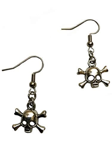 Small Skull & Crossbones Pewter Earrings