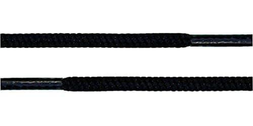 Round Thick Shoelaces 3/16" Athletic Solid Colors for All Shoe Types Several lengths-Black45"