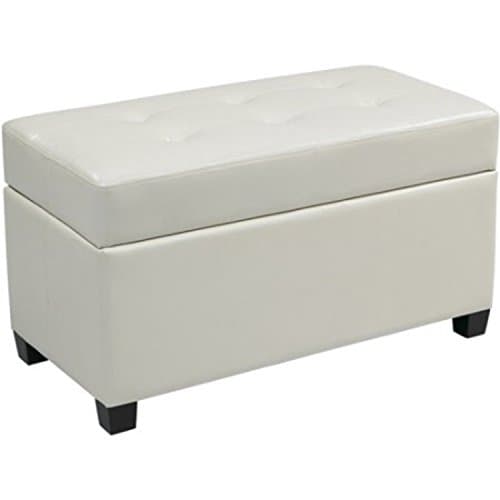 Home Decor White Rectangular Large Storage Furniture Ottoman