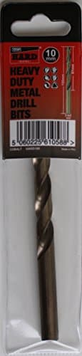TTP HARDDrills 10mm Drill bit - Cobalt Hardened bits for Drilling Hard Steel & Stainless, Heavy Duty Universal Drills for Cutting Tough Metal, Professional jobber Industrial 135 Degree Point