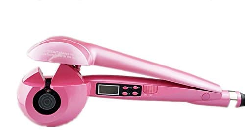 LCD Automatic Hair Curler Ceramic Curling Iron Wing Salon Rollers Hair Care Steamer Spiral Tools (pink)