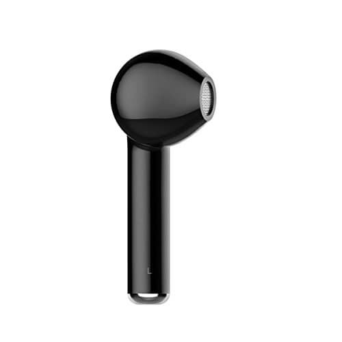 Bluetooth Earbud, Mini Wireless Headset In-Ear Headphone V4.1EDR Multi Point Connection USB Chargers with MIC for Iphone X 8/7/6 and Android by Ashipher (Black,Single)