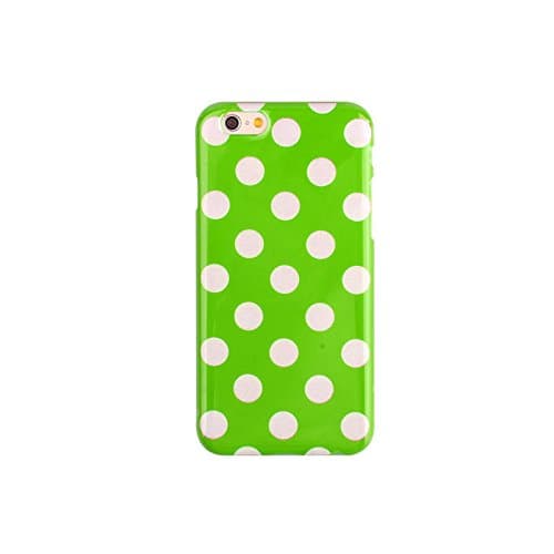 LifeCase iPhone 6 (4.7") Polka Dot Soft Rubber Case (Green w/White Polka Dot)
