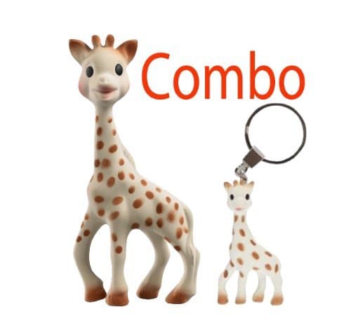 Vulli Sophie the Giraffe Teether In Gift Box - Plus A Giraffe Teething Ring Key Chain