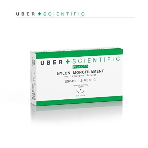 UberScientific Sutures Thread with Needle - Pkg. Of 5