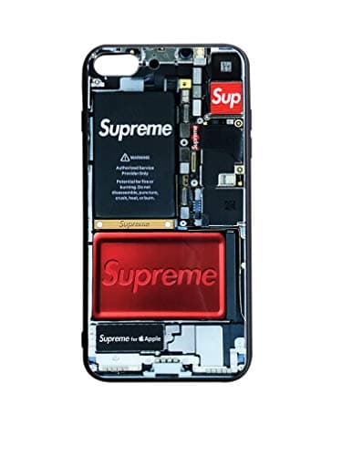 KIKO LTD iPhone 8 Plus/iPhone 7 Plus Case, Fashion Protective 9H Tempered Glass Back Cover Soft Silicone TPU Bumper Frame Anti-Scratch