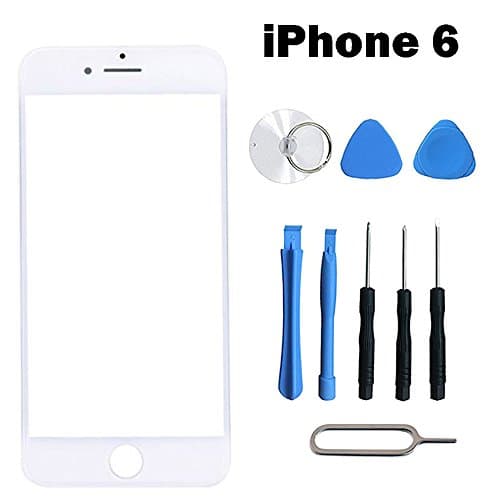 Eyetwins New Front Outer Glass Lens Screen Replacement For iPhone 6/6s 4.7 Inch with OCA Gluetape+Complete Tools Kit (White)
