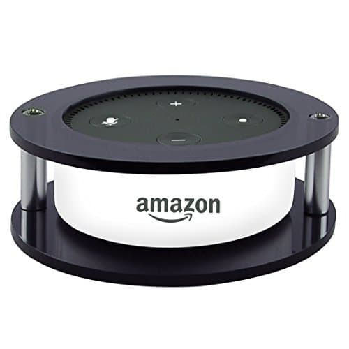 Wall Mount for Echo Dot, Vanle Acrylic Speaker Holder Stand for Amazon Echo Dot (2nd Generation) - Guard Protective accessories (Black)