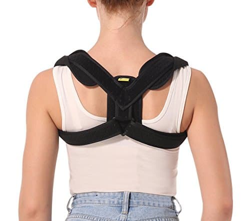 TENBON Adjustable Back Shoulder Belts Posture Corrector &amp; Clavicle Brace