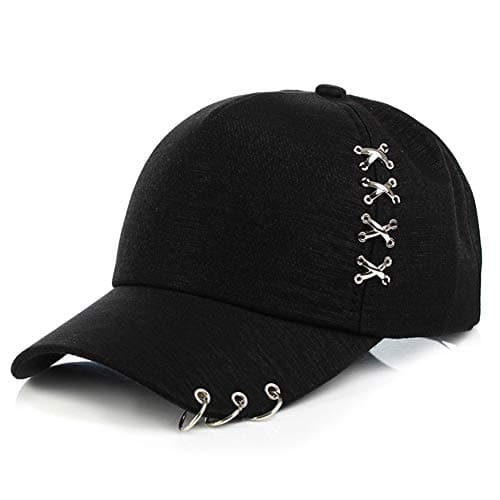BTS Creative Piercing Ring Baseball Cap Punk Gorras Bonel Hip Hop Snapback Caps