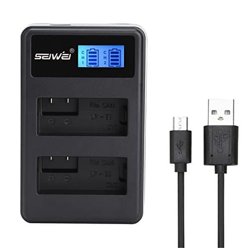 SEIWEI LP-E8 LPE8 USB Dual Rapid Battery Charger with LCD Screen for Canon EOS 550D EOS 600D EOS 700D EOS 650D