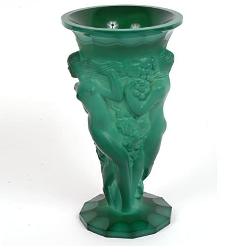 Decorative Large Glass Amber Vase