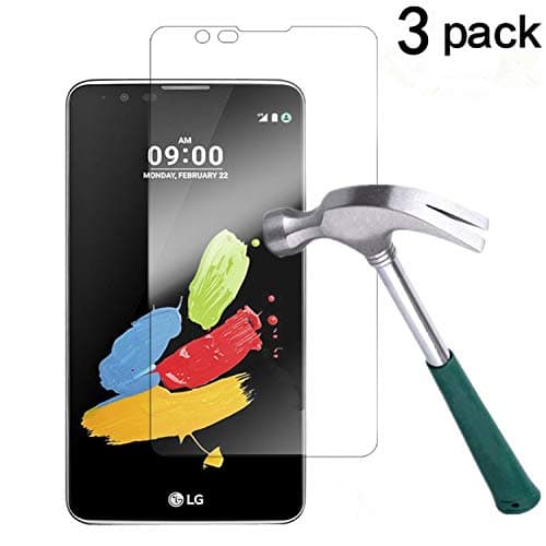 TANTEK[3-Pack Screen Protector for LG G Stylo 2 / LG G Stylus 2 (5.7 Inch,2016 Edition),Tempered Glass Film,Ultra Clear,Anti Scratch,Bubble Free,Case Friendly