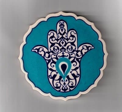 Hamsa Coaster (Turquoise)