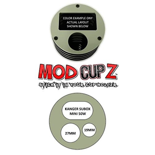 [2241] GRAY MOD CUP HOLDER exclusively for KANGER SUBOX MINI 50W by MODcupZ [ vape stand insert wrap vehicle silicone auto skin case car ]