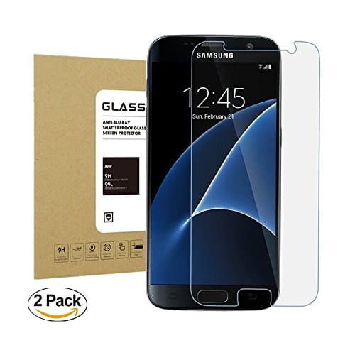 Galaxy S7 Tempered Screen Protector [2pack] Thierfy [Bubble-Free][Anti-Scratch] 9H Hardness[Scratch Resistant] HD Clear Film Screen Protector for Samsung Galaxy S7