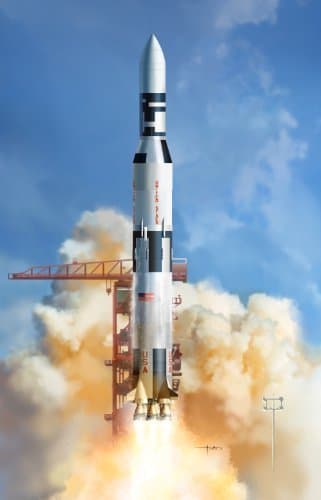 Cyber ??Hobby 1/72 Saturn V rocket w / Skylab Model Car
