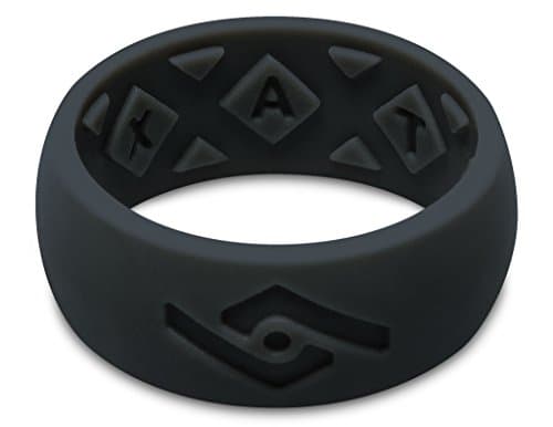 FIXATE FX8 X-VENT JET BLACK RING SIZE 12 SILICONE WEDDING BAND