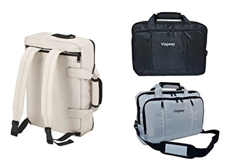 Laptop and Tablet Bag Multi-functional Briefcase Backpack Travel Bag (Black)