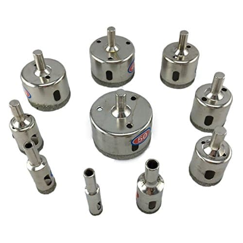 10PCS Diamond Dust Hole SAW Drill BIT for Ceramic Tile Marble Rock Porcelain