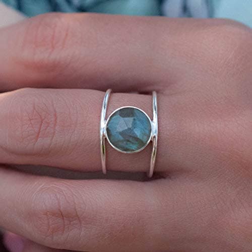 Ravewan Shop Boho Female Big Moonstone Ring Unique Style Silver Gold Color Wedding Jewelry (7)