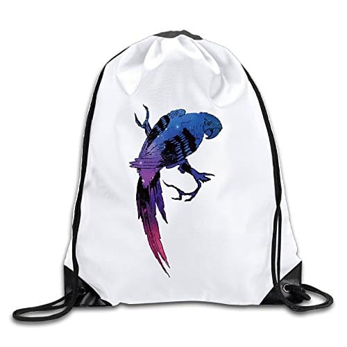 Galaxy Parrot Port Bag Drawstring Backpack